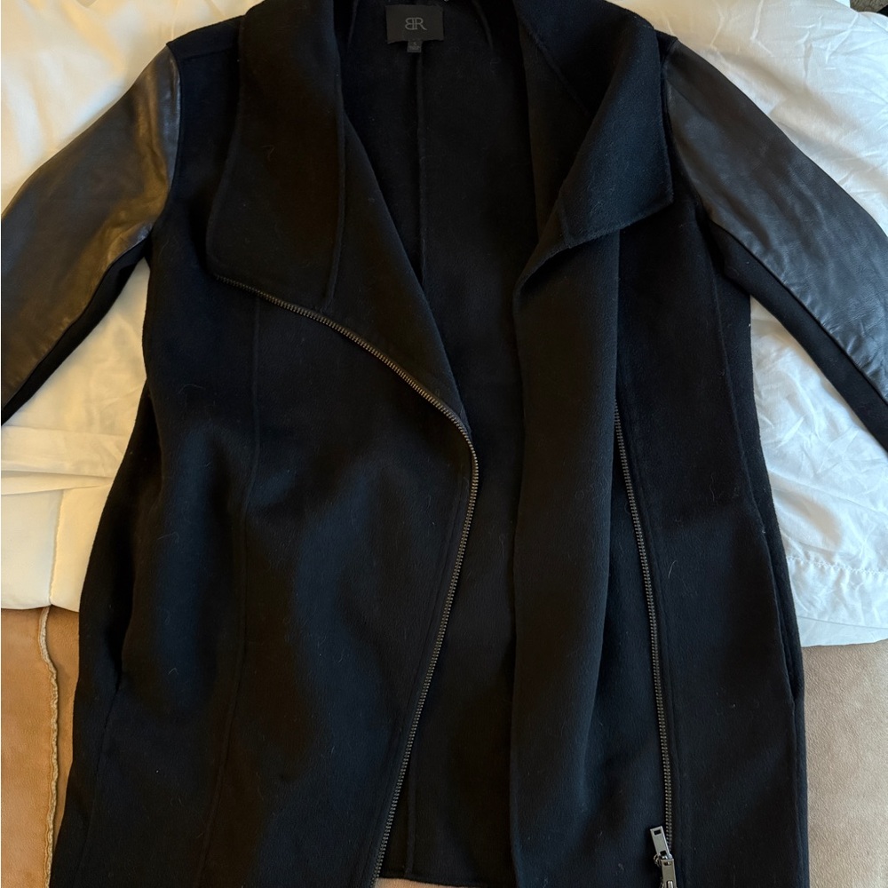 Banana Republic Wool & Leather Coat